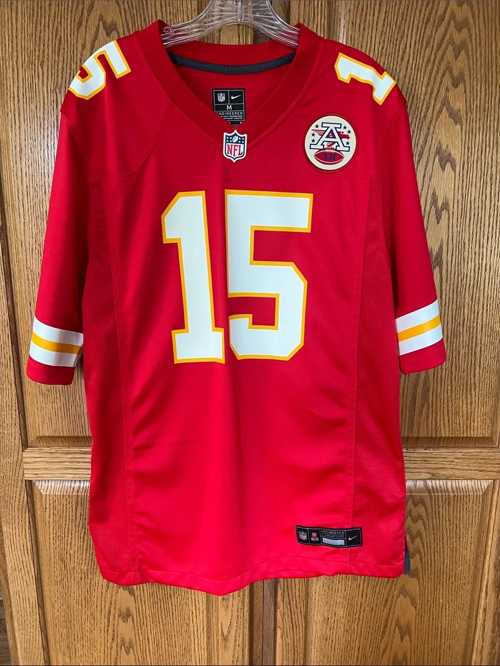 Nike Red & White Chiefs #15 Football Jersey